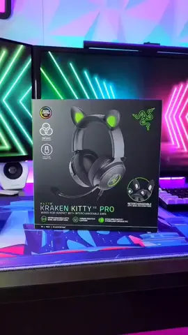 Razer Kraken Kitty v2 pro headset streaming keren rgb #razer #razerkrakenkittyv2pro #razerkrakenbtkittyedition 