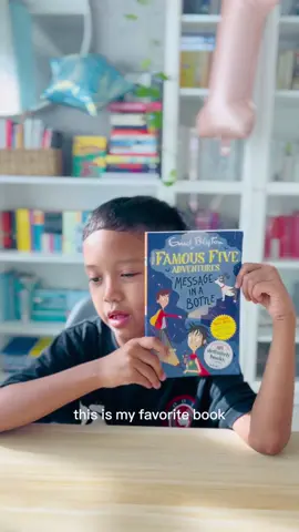 Well done Hussain for finishing this book. Let’s read Enid Blyton’s Famous Five Adventures: Message in a Bottle with Hussain ✨🥰  Thank you @Definitely Books Kids for the review copy. #BookTok #childrensbooks 