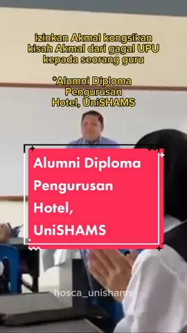 Antara prospek kerjaya lepasan Diploma Pengurusan Hotel UniSHAMS. Menjadi guru dengan menyambung Ijazah Sarjana Pendidikan #hosca_unishams #unishams #unishamsdihati #kedah #diplomainhotelmanagement #diplomapengurusanhotel #spm2022 #spm #diploma #upu  #upu2022 #upu2023 