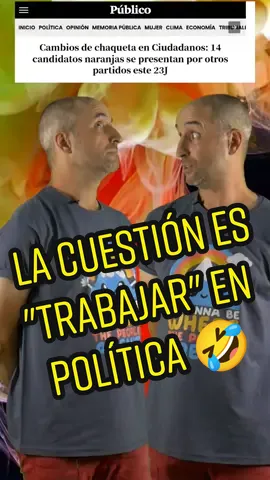 Cambiar de partido igual que cambiar la ropa interior 💩💩🤣🤣 #politicos #vocación #chaqueteros #🤣 #naranja #azul #rojo #verde #todosiguales #💩 #todovabien #vidamoderna #ATPC 