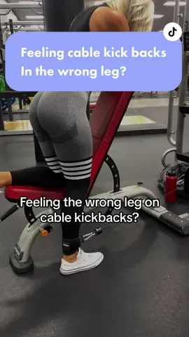 Try this cable kickback variation! The BEST hack if you always feel the non-working leg burning up 😮‍💨! #cablekickbacks #gluteworkouts #cablemachine #gluteisolation #mombod #tallgirlfitness 