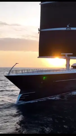 The mighty BLACK PEARL🖤  #sailingyacht #sailing #sailingboat #sailinglife #yacht #black #pearl #sunset #superyacht 