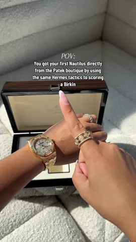 Replying to @Peace&goodvibes Patek & Hermes share the same Playbook 👛/ ⌚️  #patekphilippe #patekphilippenautilus #nautilus #watchesandwonders #audemarspiguet #ladieswatch #hermes #birkin #howtogetabirkin #hermesgame 
