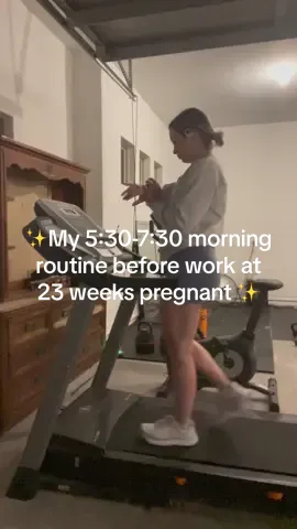 My 5:30-7:30 morning routine before work! #morningroutine #beforework #morningworkout #morningvlog #Vlog #fyp #trending #pregnant #23weekspregnant #pregnanttiktok 