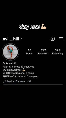 Let’s be friends on IG!! @ avi._.hill  . . . #christianathletes #powerliftingmotivation #godisgood❤️ #powerliftergirls #usapl #follow for follow #fypシ #powerliftingtiktok  #smallcontentcreator #helpmegrow #gymrats 