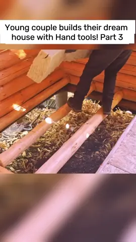 Young couple builds their DREAM house with HAND TOOLS! Part 3  #building  #builder  #buildingahouse  #cabin  #logcabin