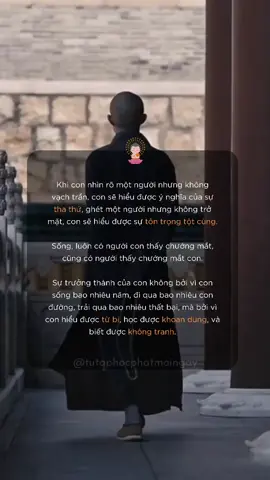Khi con làm từ thiện,giúp đỡ mọi người với tấm lòng chân thành,dù chẳng mong cầu gì cho riêng mình nhưng theo nhân quả khi phước đến bắt buộc con phải giàu sang phú quý và gặp nhiều may mắn, đó là nguyên tắc. Còn như con làm phước mà chưa thấy cuộc đời thay đổi là vì còn phải trả nghiệp quá khứ, nhưng rồi cuộc đời nhất định cũng phải khá lên dần vì đó là nhân quả, phước đến thì nghiệp tan. Khi có phước rồi hãy nguyện với Phật rằng: Kính lạy Phật từ bi, những ngày khốn khó nhờ ơn Phật mà con biết tin sâu nhân quả, biết tu tập làm nhiều công đức lành, nay quả báo đến dù con chẳng mong cầu. Xin chư Phật hộ trì cho con luôn giữ được tâm khiêm hạ như thủa ban đầu, xin cho con dù sống trong giàu sang cũng không đánh mất chính mình. Dù thành công đến đâu cũng xin nguyện gìn giữ trái tim mình lương thiện đến hơi thở cuối cùng.@Lời Dạy Phật Pháp #hocphat #hocphatmoingay #loidayphatphapp #tutap #tutaptinhtan🙏🏻 #loiphatdayvecuocsong #loiphatday #loiphatday🙏 #learontiktok #xuhuongtiktok 
