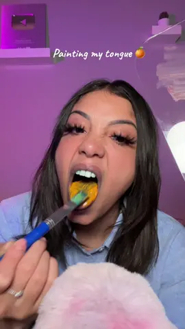 NOT REAL PAINT DONT WORRY 🎨👩‍🎨 #asmr #orange #country #accent #picasso #i #like #it 
