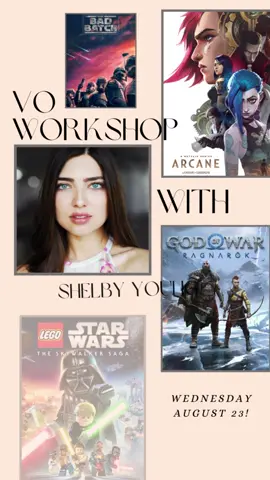 Join Shelby Young, for a night of VO fun! Choose from Animation and Video Game scripts (or feel free to bring your own!), and Shelby will give feedback and direction to help make your performance shine. #voiceover #voiceacting #actingclass