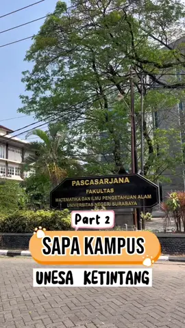 [PART 2] UNESA KETINTANG  Edisi SAPA KAMPUS Merapat yuk yg pengen masuk FMIPA, FT & Vokasi UNESA. Ini informasi menarik utk kalian, enjoy iit!  Tulis pertanyaan kalian dikolom komentar ya!  #unesaketintang #fakultasteknik #fakultasteknikunesa #fmipaunesa #vokasiunesa #teknikinformatika #tekniksipil #unesa #surabaya #kampusketintang 