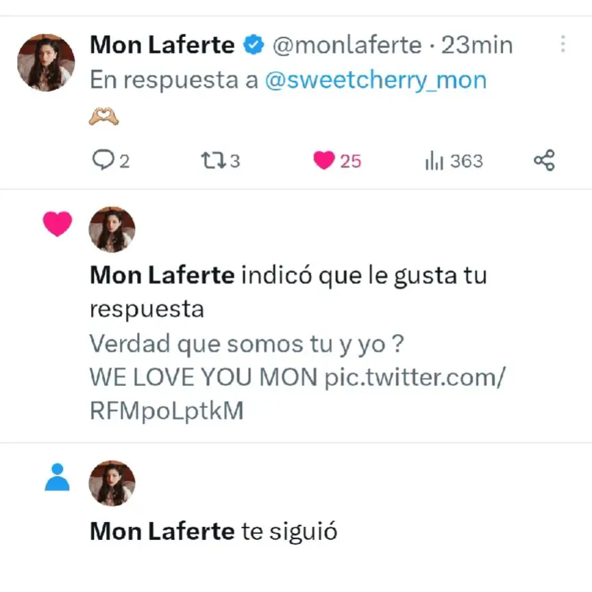 aún no me la creo 🥹❤️‍🩹 te amo @Mon Laferte  #monteamo #sweetcherrymon #cherrymon #sweetmon #pequeñamon #monlafertebonita #❤️‍ #mutis? #lafertes #monlafertevol1 #viral 