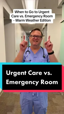 Urgent care vs. emergency room - warm weather edition. Find out where you should go to seek help. #NationwideKids #HospitalTikToks #fyp #UrgentCare #EmergencyRoom 