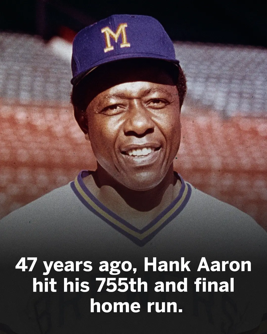 44 Forever 👏 #hankaaron #baseball #homerun 