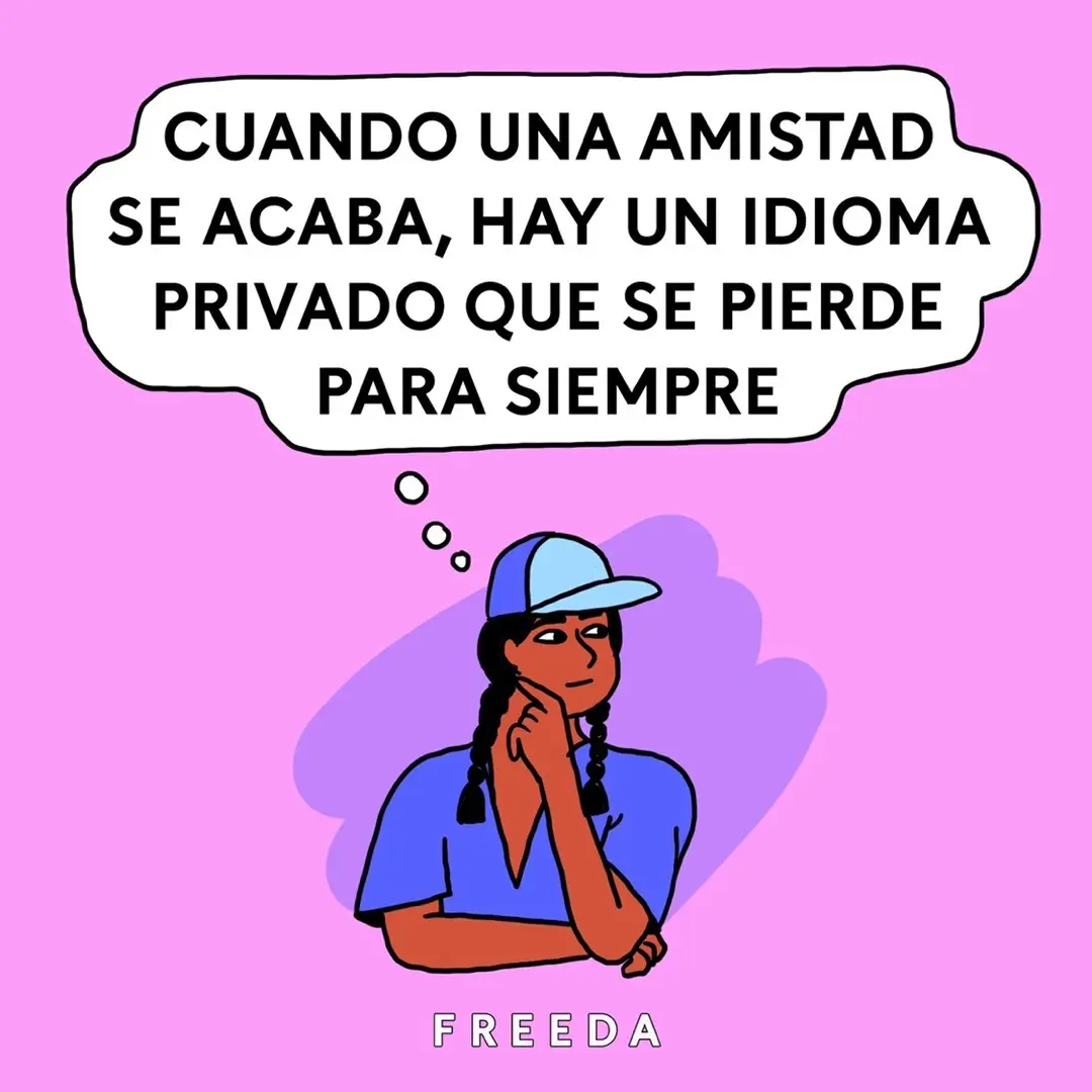 ¿Con quién compartes un idioma propio y único?  #Freeda #FreedaIllustration #Amistad #Amigas #Lenguaje #Lengua #Idioma #Complicidad #Duelo