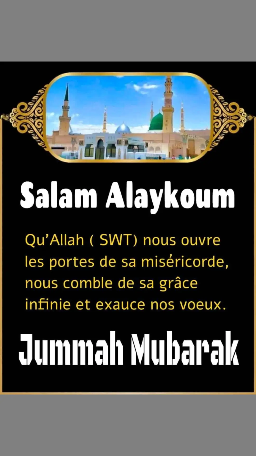 Bonjour et djouma moubarak à tous sous la protection d'Allah 🤲🏿💕#peaceandelove🤝🏿💕 