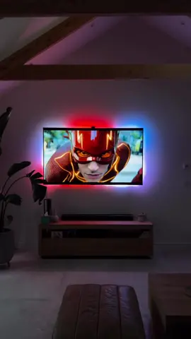 Installation is as fast as a flash.⚡️ Lights on the back. The camera is on the top. And in moments you'll be fully immersed in your next superhero adventure.@highoctane0  #ComicCon  #GoveeT2  #GoveeTVBacklights#Govee  #GoveeT2  #GoveeMovieNights  #movienightathome  #movienight  #foryoupage