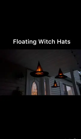 Floating Witch Hats #halloween #halloweendecor #halloweenprops #halloweendiy #witches 