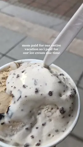 still shocked my almond mom ate all of the ice cream in her cup #icecream #vacation #almondmom #naples #fifthavenue 