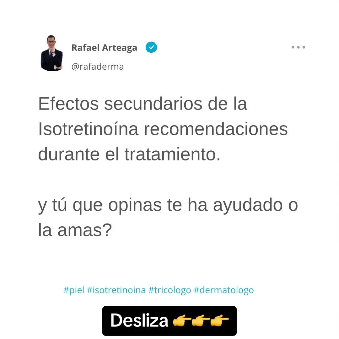 😱lo que no quieren que sepas de la isotretinoína #tiktokcultura #dermatologomilitar #acne #AprendeEnTikTok mas información en @Clínicas Racderma 