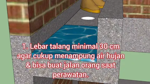 Desain talang beton yg baik dan aman..anti bocor...!!