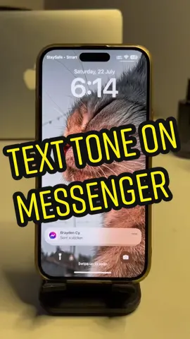 How to set text tone on messenger #iphone #review #iphonetips #iphonetricks #applegold4 #phearakmini #trending 