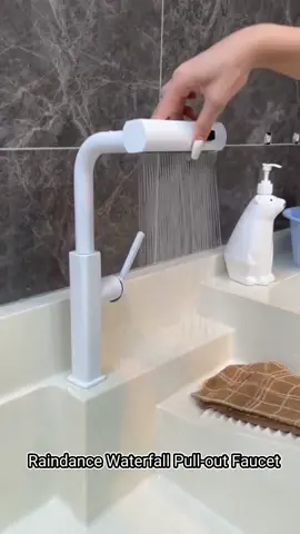 Raindance Waterfall Pull-out Faucet,3water outlet modes#CapCut #houseware #householditems #fyp #foryou #kitchenware #kitchen #clean 