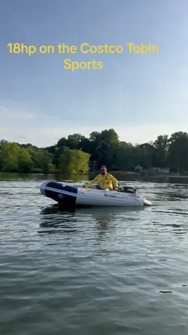 Newest test on our $500 Costco Tobin Sports Inflatable, 18hp Hangkai #costco #costcobuys #dinghy #inflateableboat #cheapboats #tobin #hangkai18 #hangkai12hp #2stroke #2strok #boatmotor #boats #outboards #funwithit #fastboat 