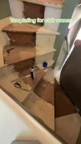 Stair runner #carpetguy #flooring #trusttheprocess #satisfyingvideo 