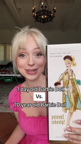 1 day vs 70 YEAR OLD BARBIE DOLL!!! 😲 the face and TOES on the old one tho!! 😲👀