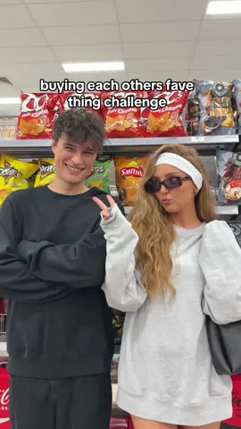 HE GAVE IT BACK?! 😭😂 who would you do this with? #buyingforeachother #surprise #foodchallenge #bestfriendchallenge 