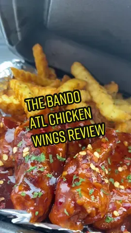 Trying The Bando Atl chicken wings. #foodreview #atlantachickenwings #thebandoatl 