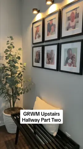 GRWM as I style the upstairs hallway part 2. All links are in my bio under my LTK. 🖤 #foryou #fyp #foryoupage #marshforever #marshforeverhome #getreadywithme #grwm #homedecor #homegoods #amazonfinds #upstairshallway #homedecor #minimalhome #interiordesign #neutralhome 