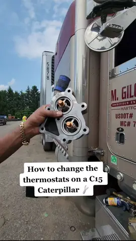Changing the thermostats on a C15 Caterpillar  #Thermostats #Peterbilt379 #600HP #Caterpillar6nz #JakeBrake #LoudJakeBrake #LoudTruck  #StraightPipe #Owner #OwnerOperator #18Speed #TruckDriver #TruckerTok #TruckerLife #God #Faith #TruckingIsLife #OverTheRoad #ForYouPage #TruckStop #SoAmbitious #ManOnAMission #CatPowered #BlackSmoke #LargeCar #Peterbilt #Tiktok #Trucker #Truckers  #TruckersOnTiktok #America #FloatingGears #Upshifting #Downshifting  #TruckersOfTiktok #CdlLife #fyp #Viral #Trending #Thankful 