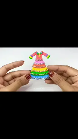 DIY How To Make Polymer Clay Miniature Make Dress,