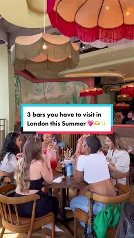You have to visit these 3 bars if you’re in London this summer. Good vibes, bottomlesss brunch, DJs & the best people #londonhotspots #summerinlondon 