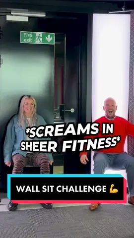 🤯😱 THE WALL SIT CHALLENGE 💪💥 (Tom and Sinead nailed it….sort of)  #WallSit #Fitnesschallenge #Fitness  #strength #strengthchallenge #challenge #core #TomAllen #SineadGarvan #ChrisEvansBreakfastShow #VirginRadioUK 