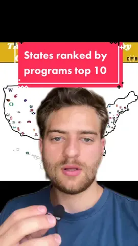 Here is the final part of ranking states by all time programs  #greenscreen #cfb #CollegeFootball #macguffin #sports #football #college #cfbudge