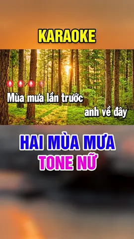 Hai Mùa Mưa karaoke Tone Nữ Nhạc Sống | Trọng Hiếu #karaoke  #karaokenhacsong  #nhacsongkaraoke  #karaokehaimuamua  #haimuamuakaraoke  #karaoketonenu  #karaoketiktok #tonenukaraoke