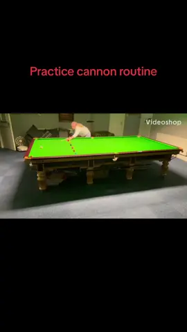 Place 7 balls across pink spot roughly equal distance apart.  Place a ball on black spot  Place cue ball in the same place every time (just below the second ball in the and just in front of it)  See how many attempts it takes you to cannon them all  #practice #practiceroutine #snooker #snookerplayer #womeninsport #giveitago #cannons #breakbuilding #improve 