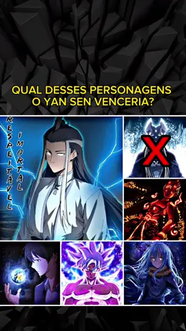 QUAL DESSES PERSONAGENS O YAN SEN VENCERIA? #shibai #yansen #cultivadorcontralasociedaddeheroes #rimuru #wangling #yansensolos #goku #animes #mangasbr #manwhas #cultivadorcontralasociedaddeheroes  #webtoonrecommendation #manwhasbr #animesdublados #animeslegendado 