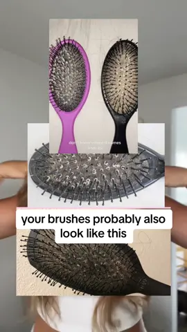 Dirty brush = oily hair. Clean that ish and switch to a better brush #viralbrushes #cleanyourbrushes #oilyhairhacks #oilyhairtips #oilyhairproblem #hairtransformation #oiltreatmentsforhair #increaseshineandsoftness #hairgrowthtips #blondehairtipsandtricks #healthyhairjourney #hairtansformation #hairhealth #oiltreatments #reducebreakage #reducebreakage #golongerbetweenwashes 