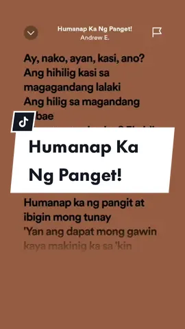Humanap ka ng panget, at ibigin mong tunay!❤ #andrewe #humanapkangpanget #ruelyrics #spotify #songlyrics #viral #fyp #fypシ #foryou 