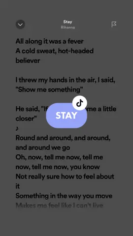 Stay #rihanna #lyrics #spotify #fyp 
