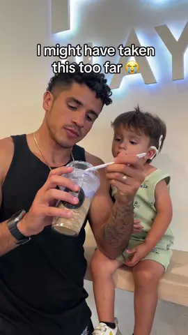 I’m so wrong for this!!! 😂 #fatherson #sharing #dadlife 