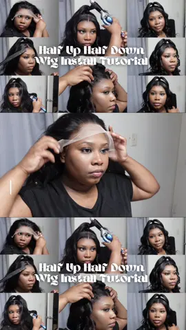 NEW WIG TUTORIAL IS up on my youtube channel #beginnerfriendlywigs #beginnerfriendlywiginstall #halfuphalfdownhairstyle #halfuphalfdownwiginstall 
