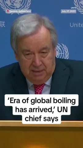 United Nations Secretary-General Antonio Guterres speaks of 