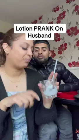 Lotion Prank on Husband 🤣 #foryou #couplescomedy #husbandwife #prank #lotionprank #viralvideo 