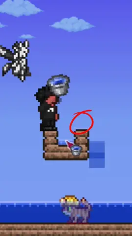 Agua infinita en Terraria (Sin el cubo de agua infinito)
