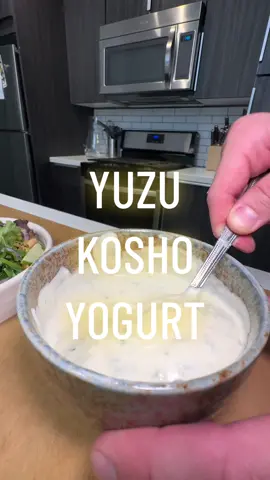 Yuzu Kosho Yogurt - Follow for MORE CREATIVE CONDIMENTS #yuzu #salad #saladdressing 