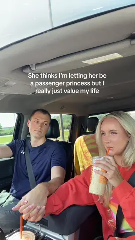 I let him caption this one #passengerprincess #fyp #couplecomedy #marriedlife #Relationship 